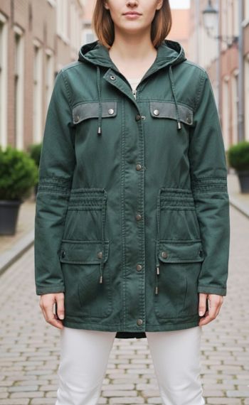 Parka verte femme taille M Cache Cache