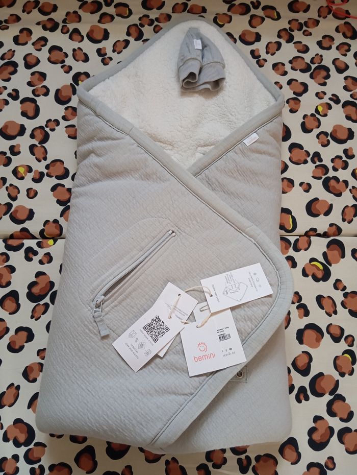 Nid d'ange, chancelière cosy, siège auto modèle Biside 0-12m Grizou
