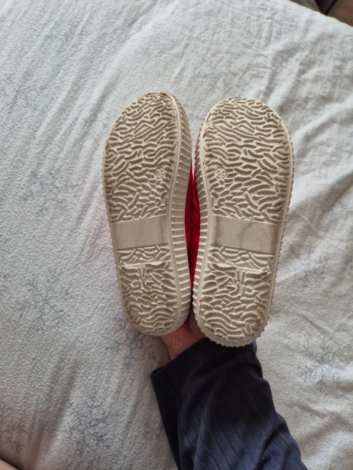 Baskets toile rouge taille 29 - photo numéro 4