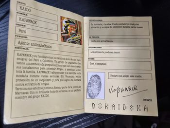 livret de la figurine kaido 1990 - Kapawack