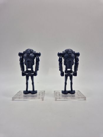 Figurines type lego 2 super droides bleu star wars socles non inclus