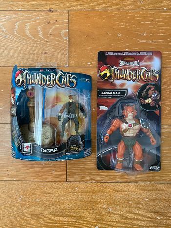 Lot figurines Cosmocats Thundercats - Tygra + Jackalman - Bandai Funko 2009 2011 mattel
