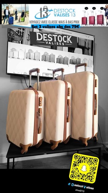 Lot de 3 valises abs