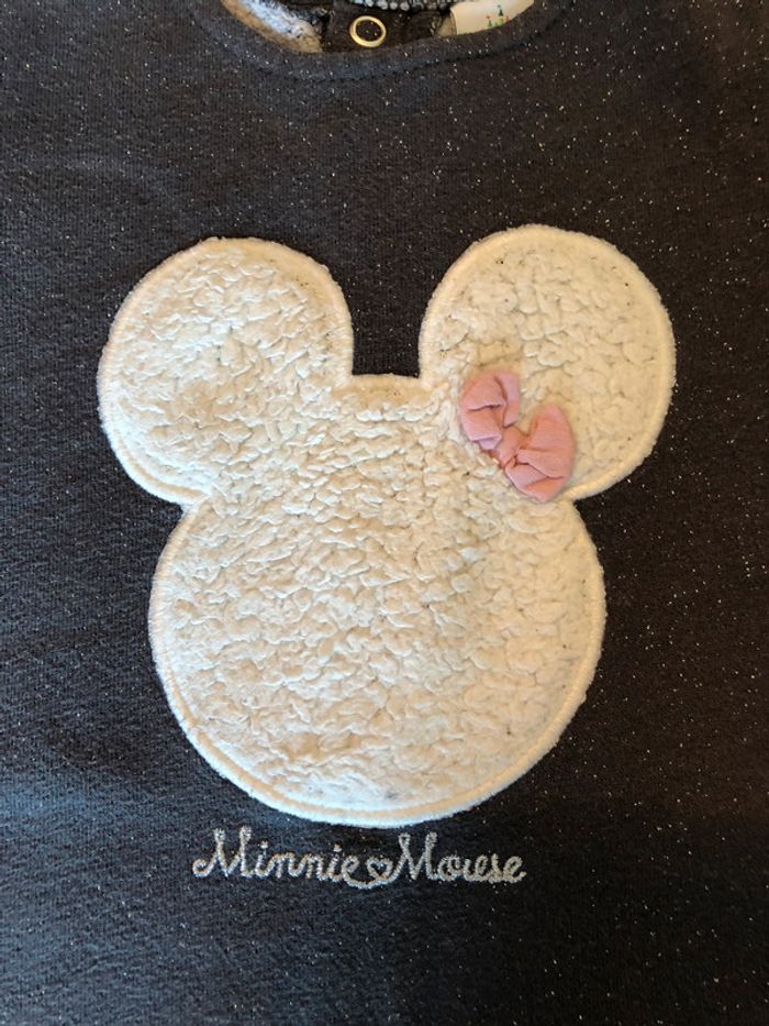 Robe Minnie grise pailletée. Disney. Taille 18 mois - photo numéro 2