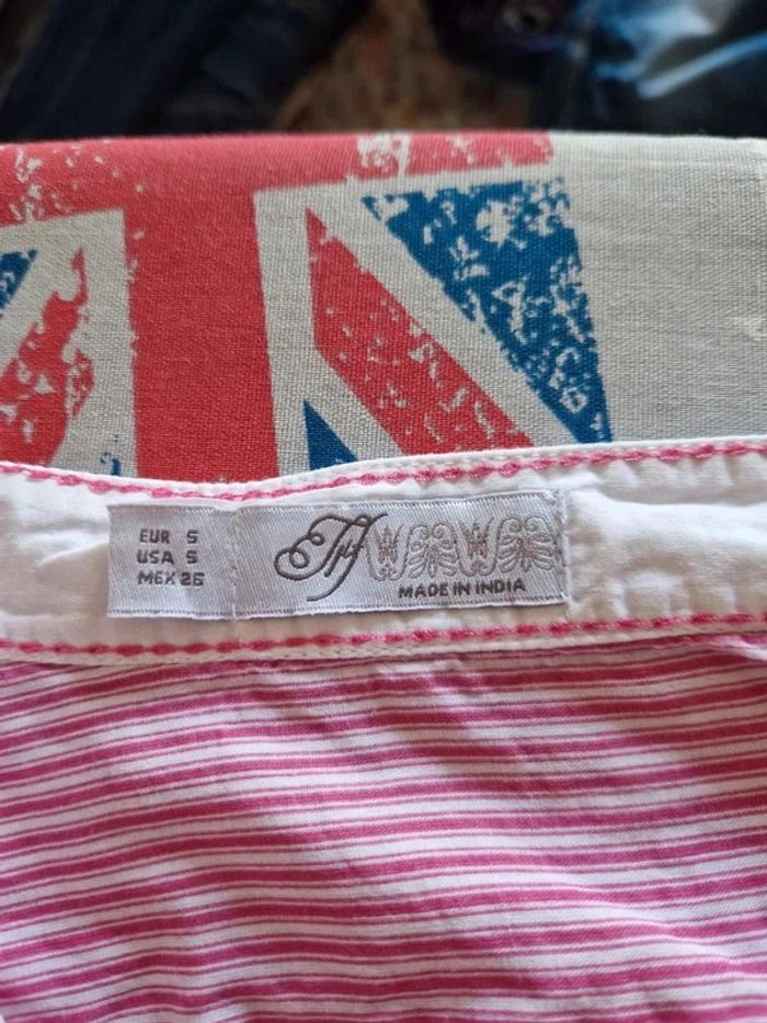 Tunique/Chemise rayée rose et blanche - photo numéro 2