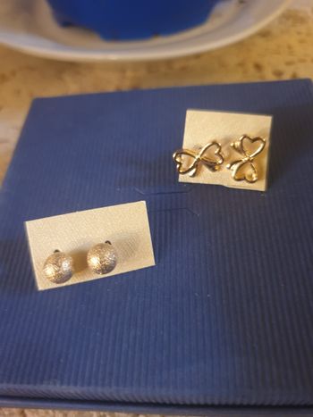 Lot 2 paires boucles d'oreilles fille