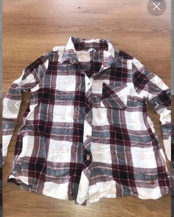 Chemise Creeks avec fils métallisés neuve à manches retroussables taille 14 ans à 8 euros