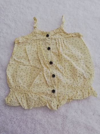 Débardeur fille jaune Kitchoun 3 mois