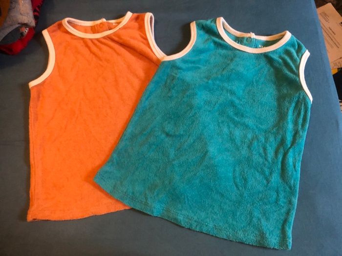 Lot 2 t-shirt enfant éponge Taille 24 mois
