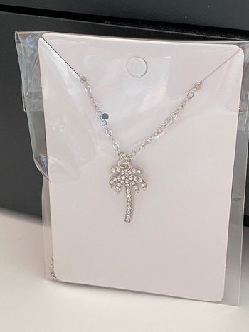 Collier pendentif palmier avec brillants