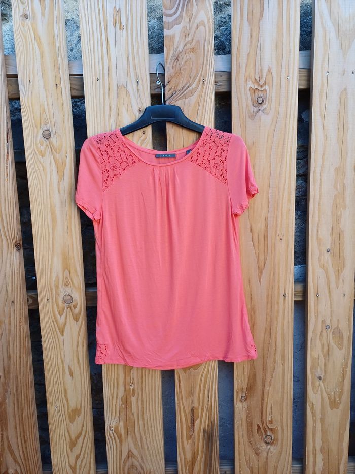 Jolie blouse à manches corail Esprit