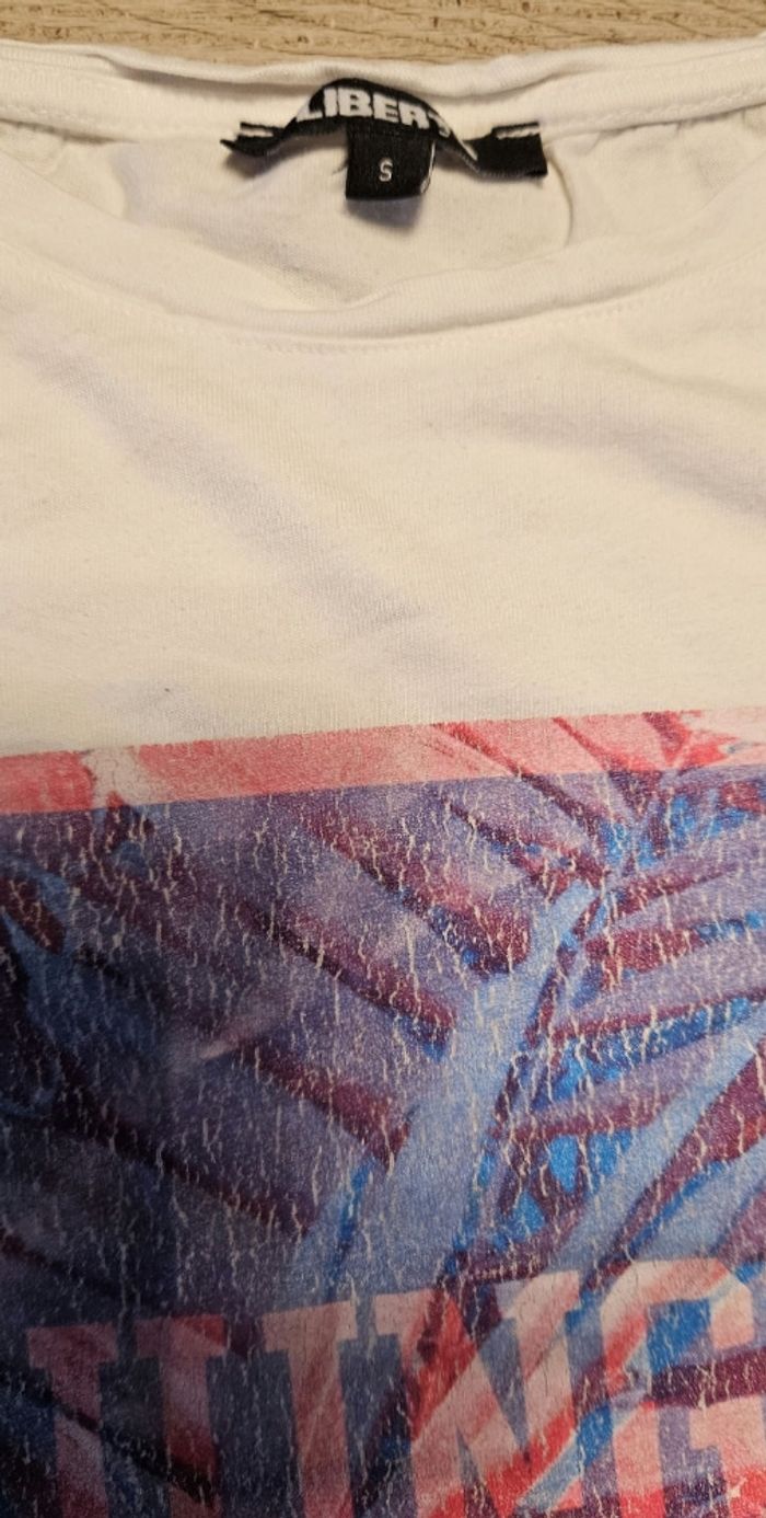 T shirt blanc pour ado, Liberto, taille S - photo numéro 3