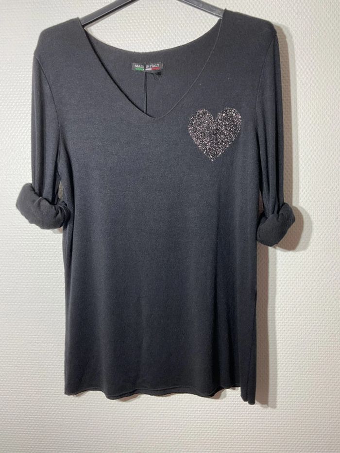 Pull « cœur » femme taille unique (36-40)- nos- neuf avec étiquette
