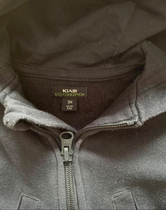 Sweat / gilet zippé 3 mois Kiabi - photo numéro 3
