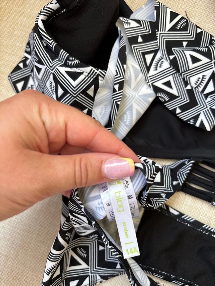 maillot de bain 2 pièces noir et blanc - photo numéro 9
