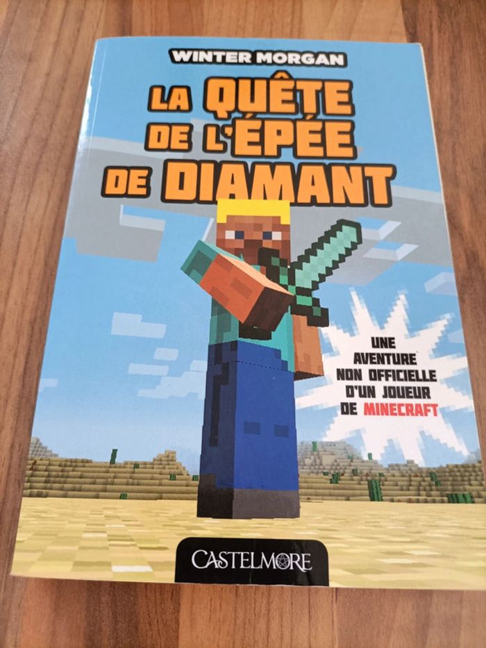 Livre La quête de l'épée de diamant Minecraft
