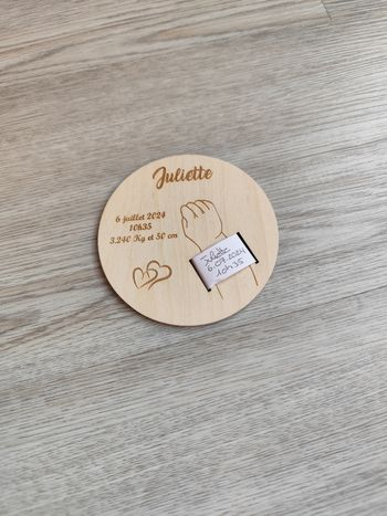Support bracelet de naissance