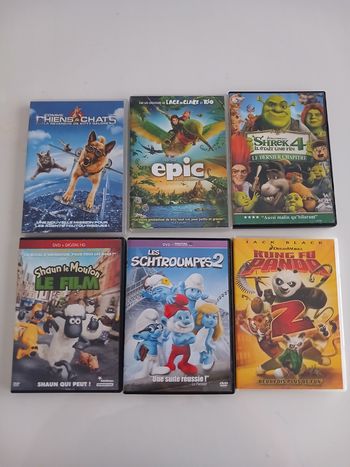 Lot de 6 DVD Films d'Animation - Très Bon État