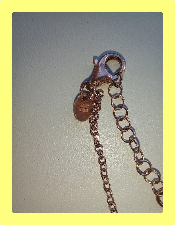 Collier pendentif "Cercles & Chaînes" en vermeil (Argent 925 plaqué or rose) - Diamantor - photo numéro 6