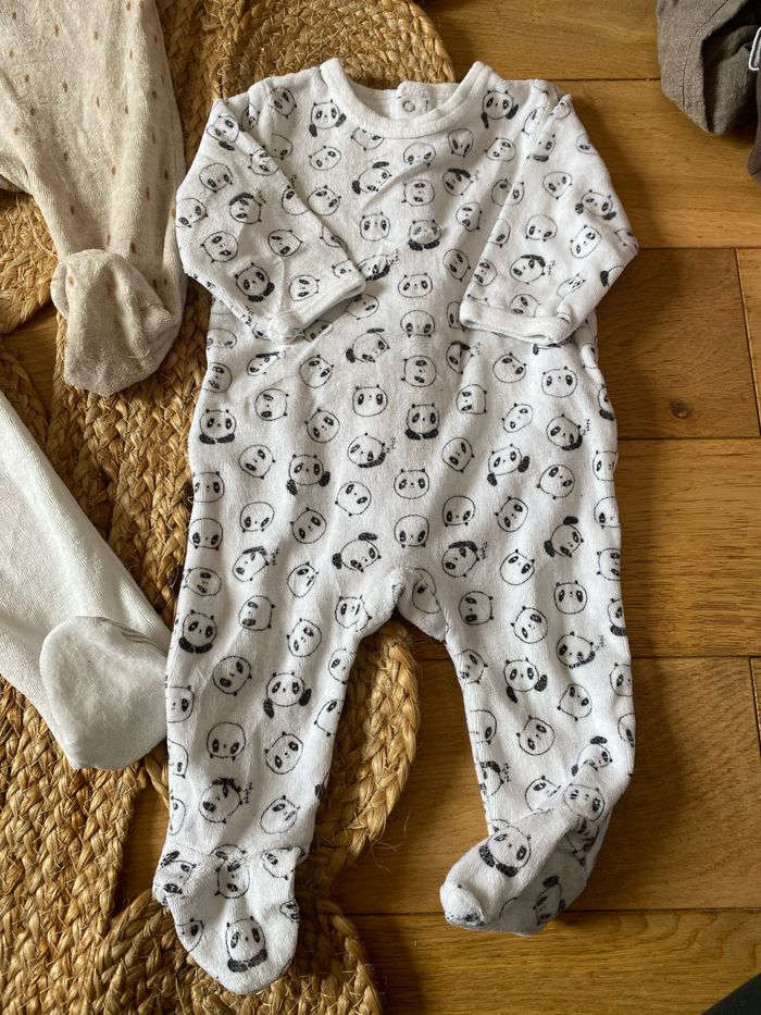 Lot de 3 pyjamas mixtes jacadi nounours - photo numéro 2