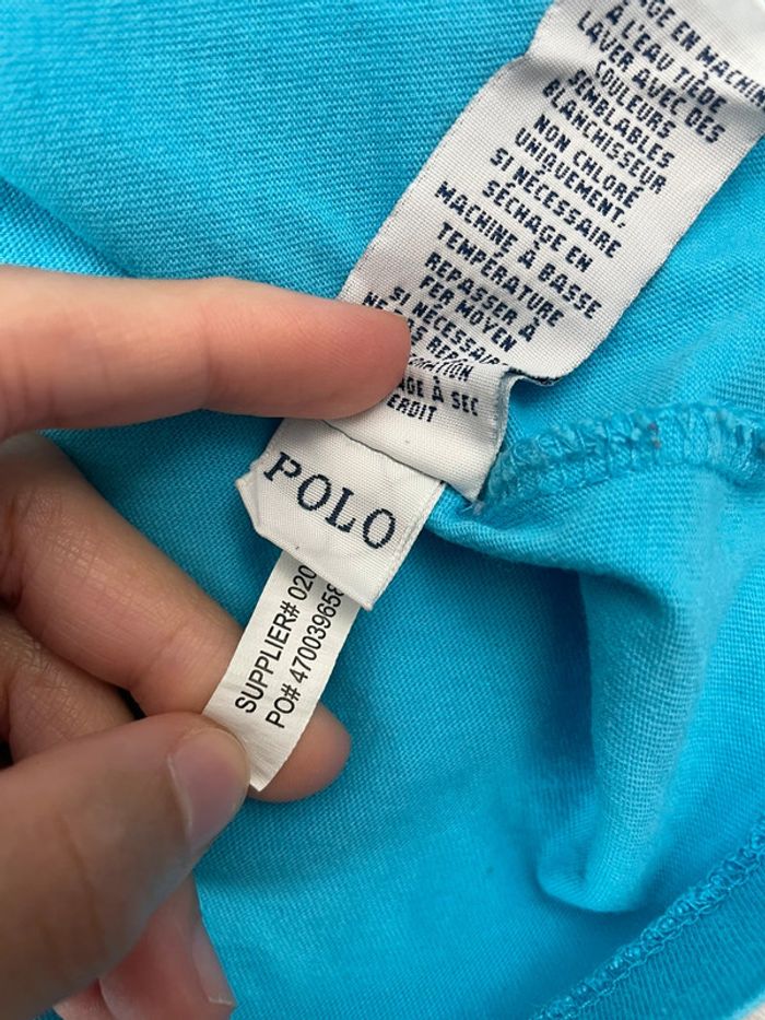 T-shirt Ralph Lauren Logo brodé jaune - Taille XXL - photo numéro 5