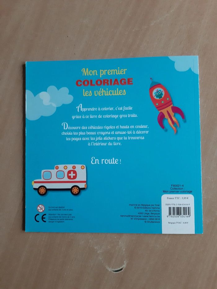 Mon 1er coloriage les véhicules + stickers - photo numéro 2