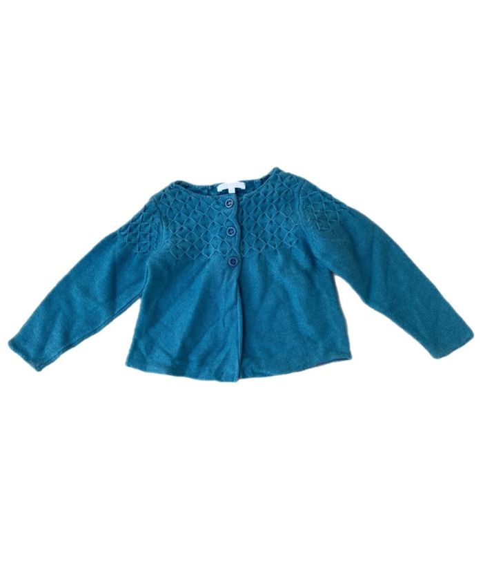 Gilet en laine turquoise Chloé 2 ans
