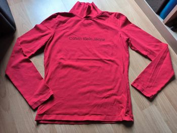 Sous-pull col roulé rouge Calvin Klein taille M