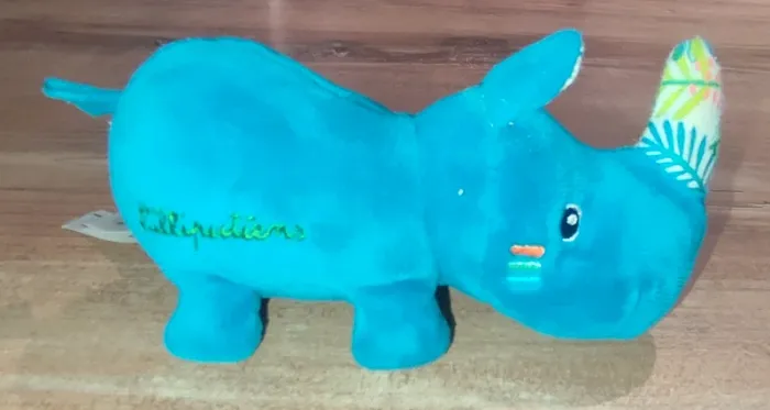 Deux adorables peluches Marius le rhinocéros 🦏 marque Lilliputiens - photo numéro 6
