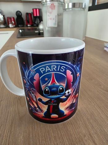 Tasse mug stitch PSG Paris Saint Germain neuf