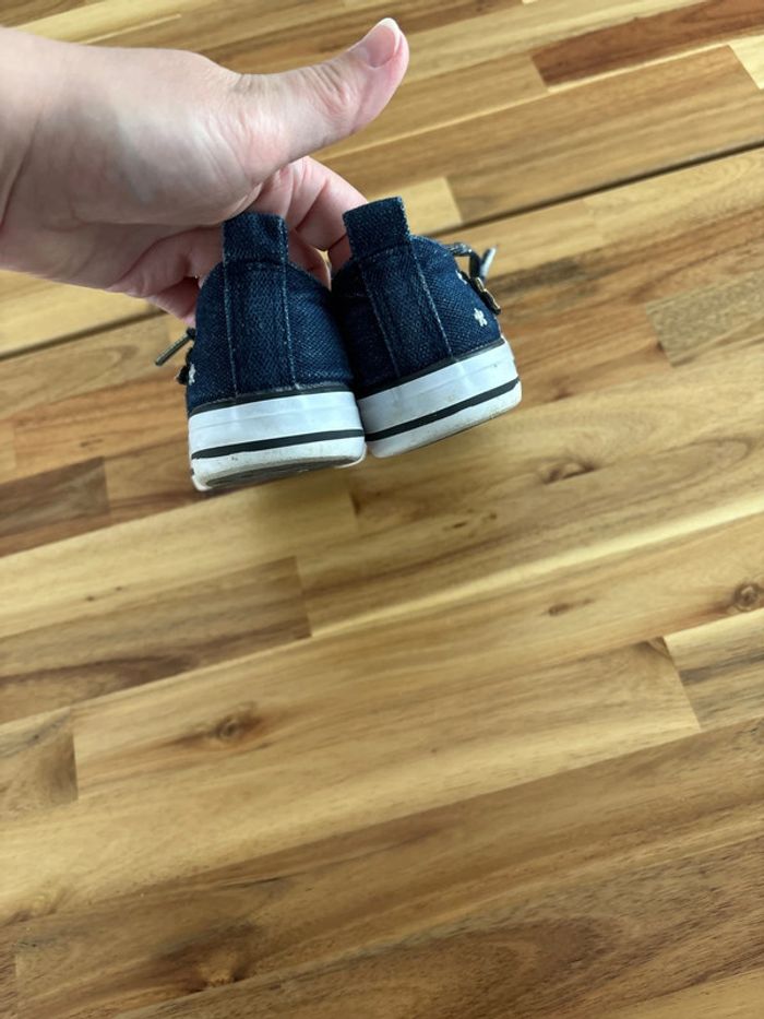 Basket en toile bleue et dorée - photo numéro 13