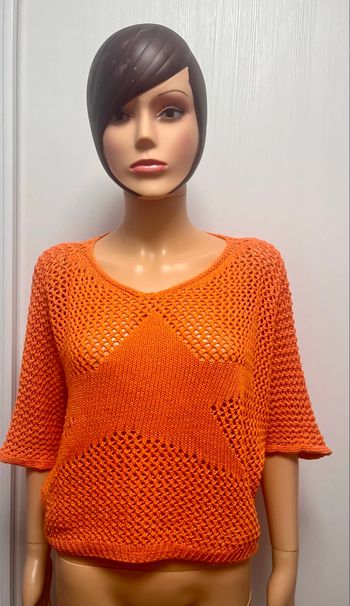 Pull à trou orange 