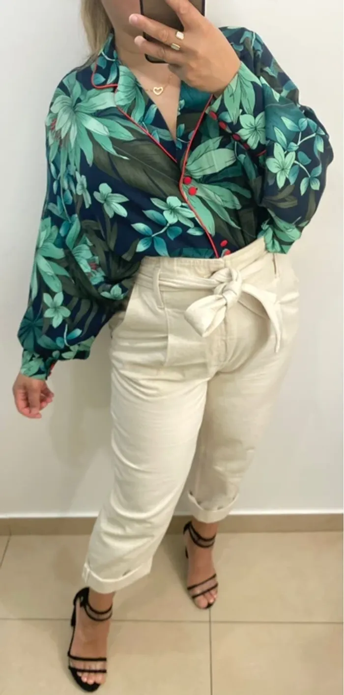 Chemise Zara Imprimé florale Taille M - photo numéro 3