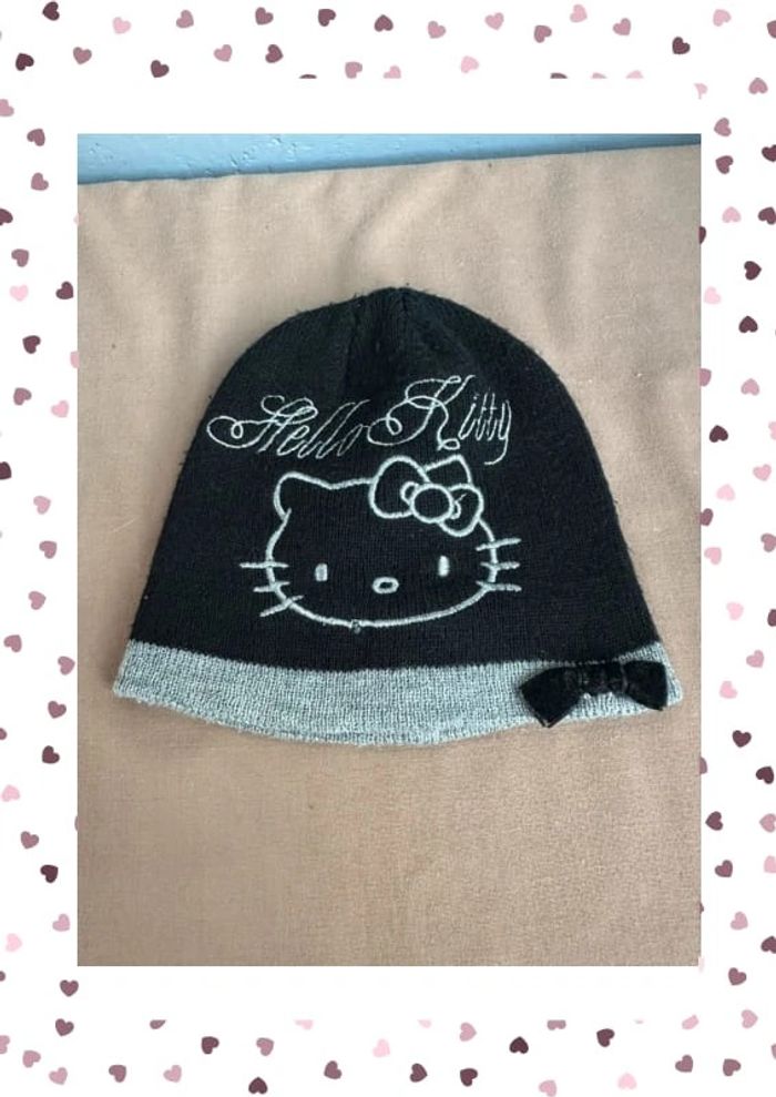 Bonnet Hello Kitty noir et gris - photo numéro 2