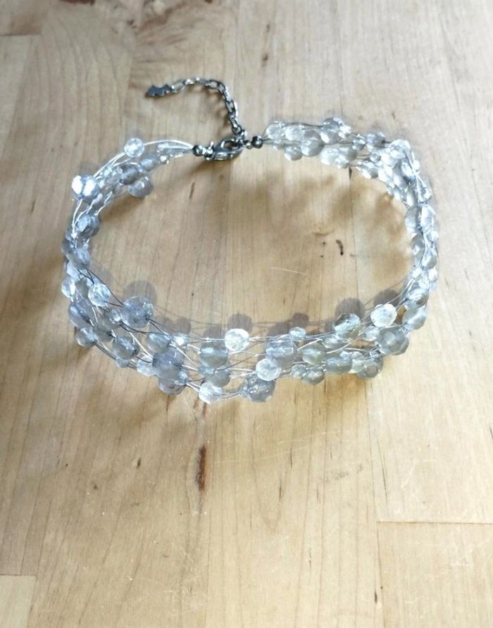 Collier choker perles grises Agatha - photo numéro 4