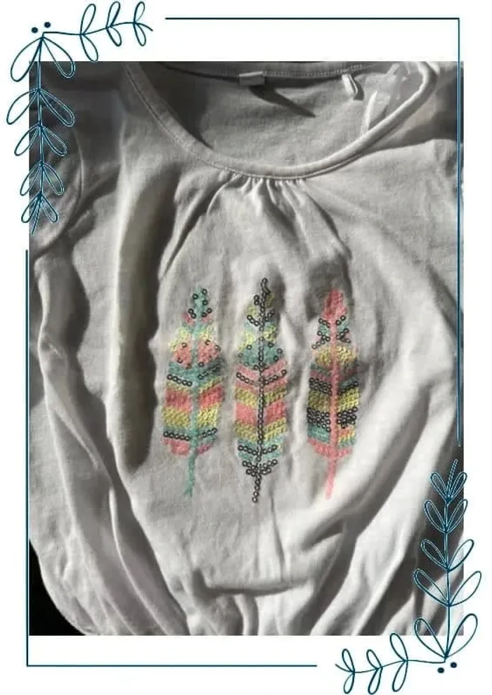 T shirt 3 ans sequins 🌸 - photo numéro 2
