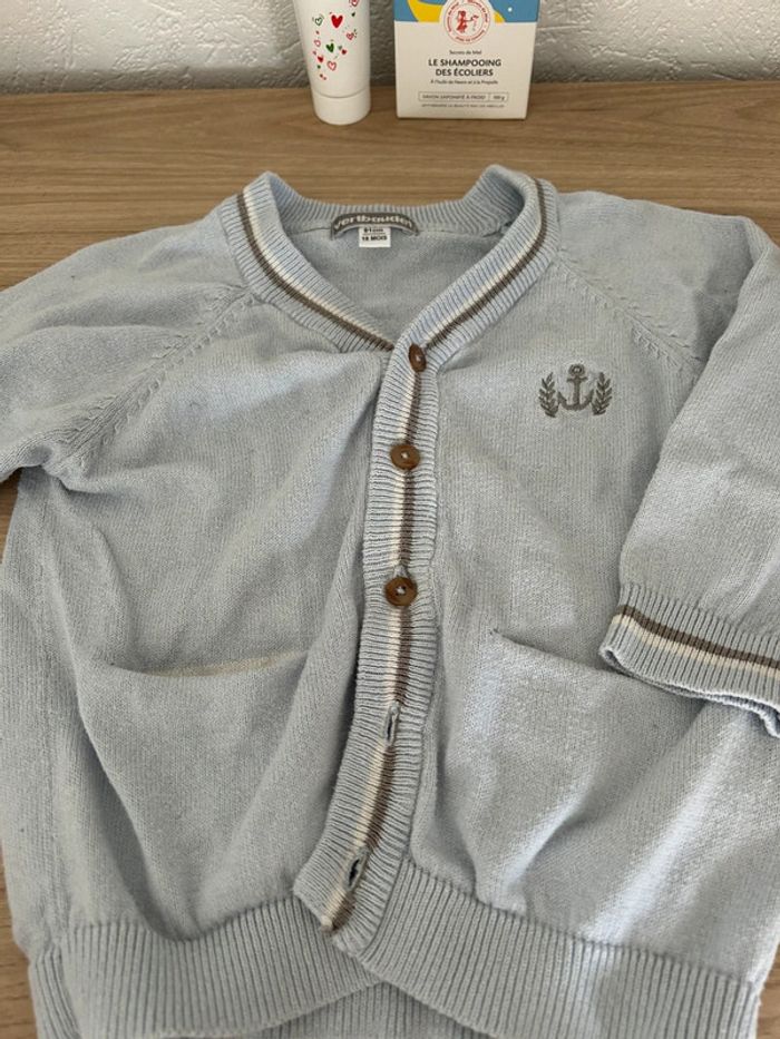 🧥 Cardigan bleu Vertbaudet 🧥 - photo numéro 3