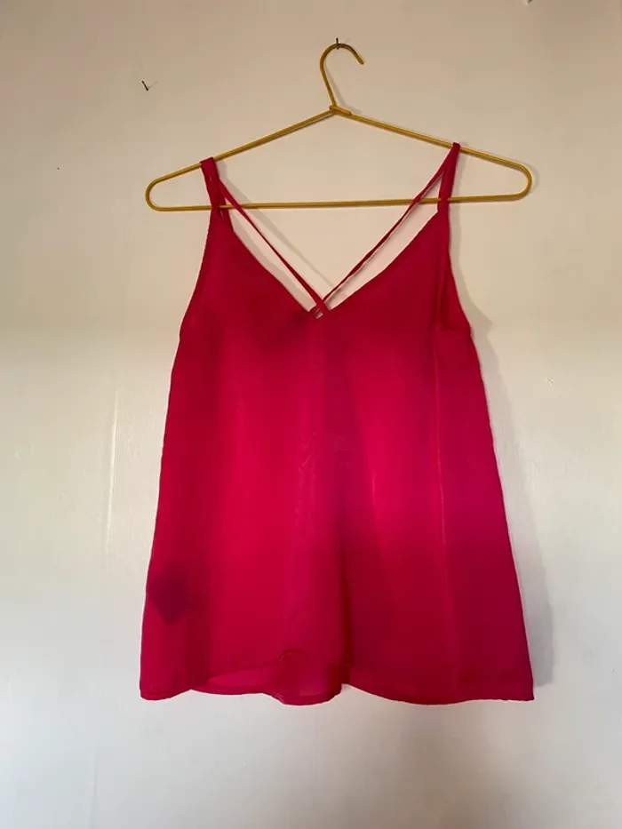 Haut à bretelles rose taille 34 H&M - photo numéro 2