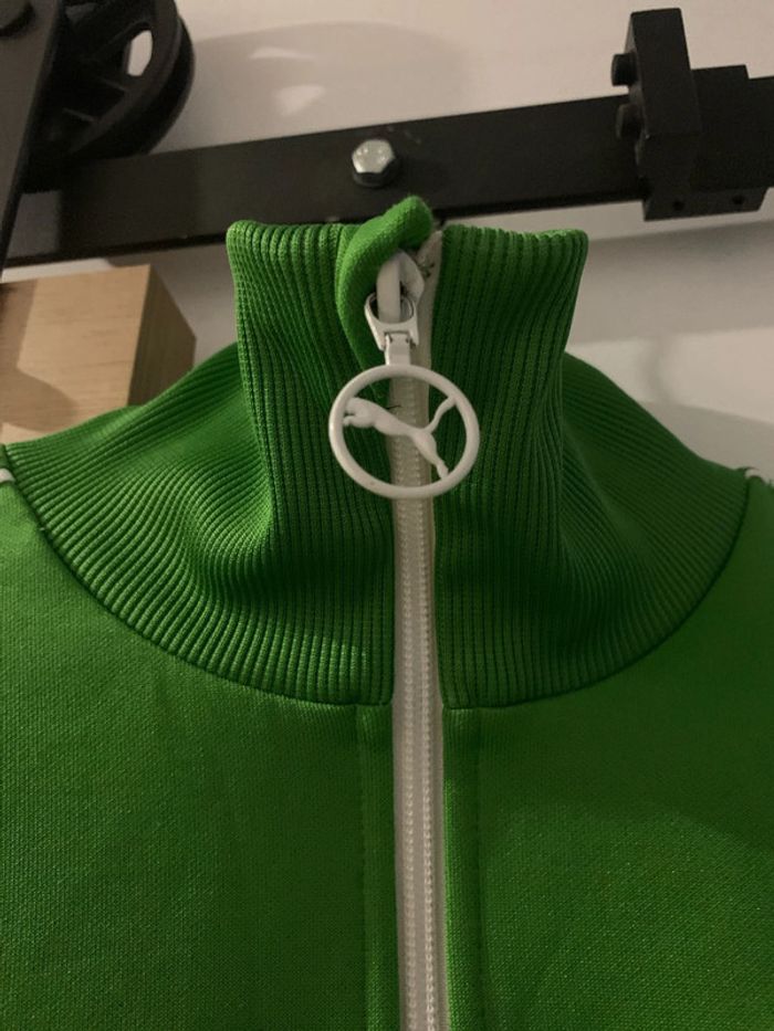 Veste survêtement verte Puma - photo numéro 2