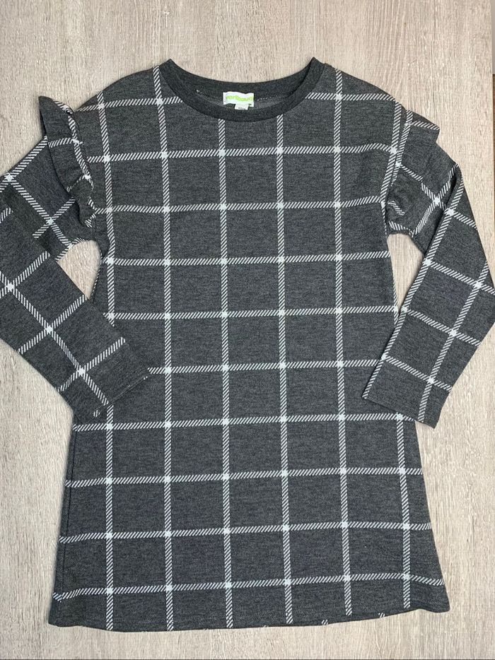 Robe à carreaux gris cendré -taille 4 ans - 102cm - photo numéro 2
