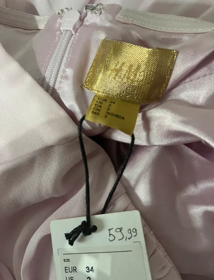 Robe de soirée/ robe de bal neuve rose bustier - photo numéro 2