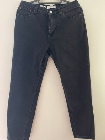 Jean MOM MANGO noir délavé – Taille 42 – coupe droite / mom fit