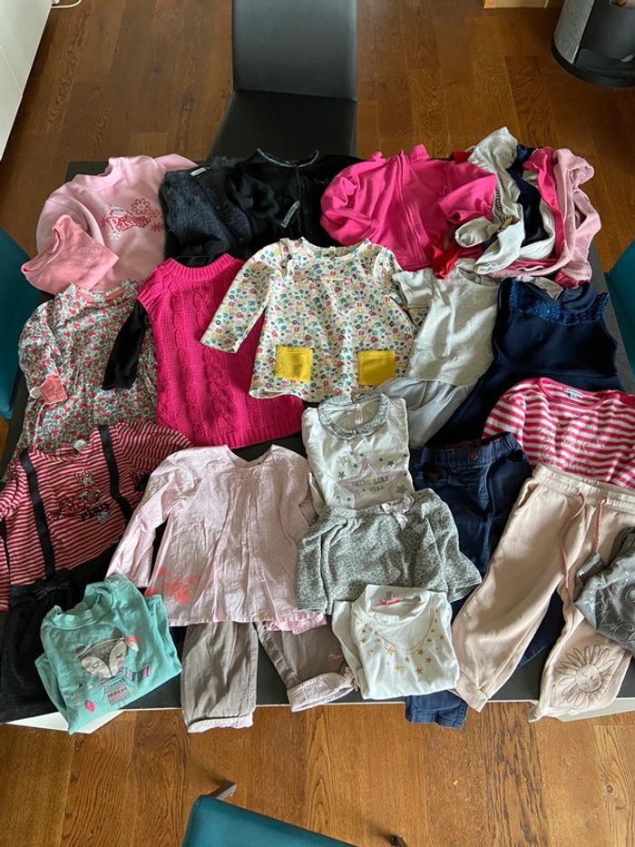 Gros lot de vêtements hiver fille 24 mois