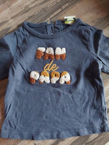 Tee shirt TAO 6mois fan de papa