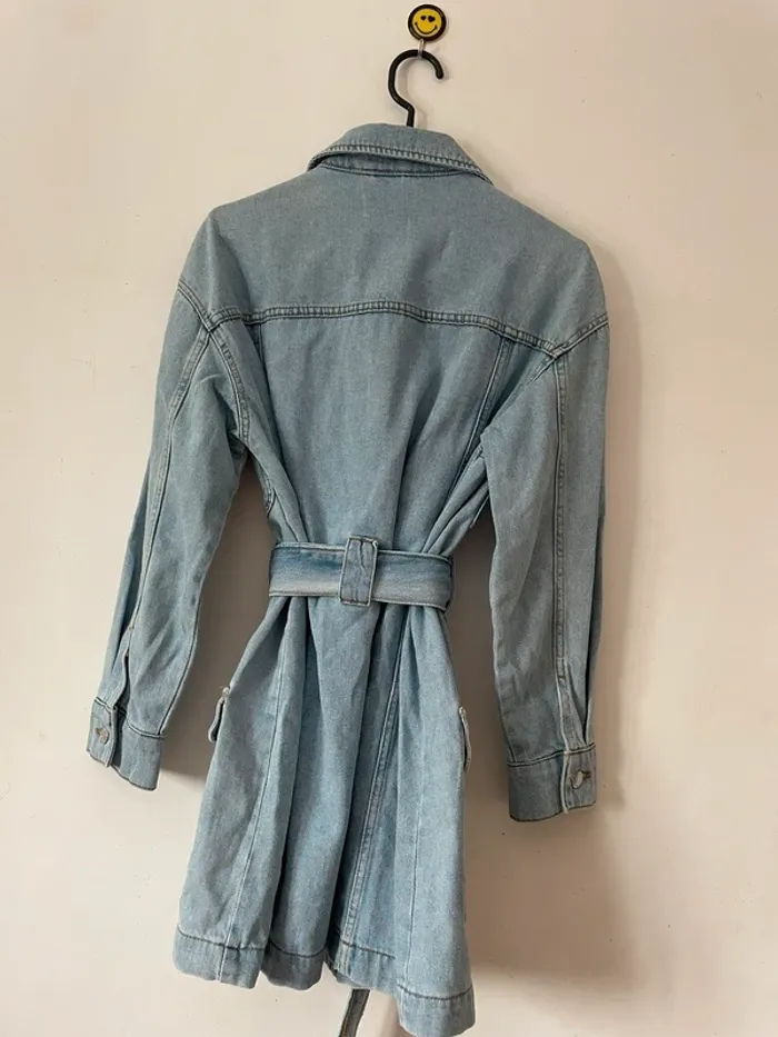 Robe en jean Denim Zara avec ceinture taille XS - photo numéro 10