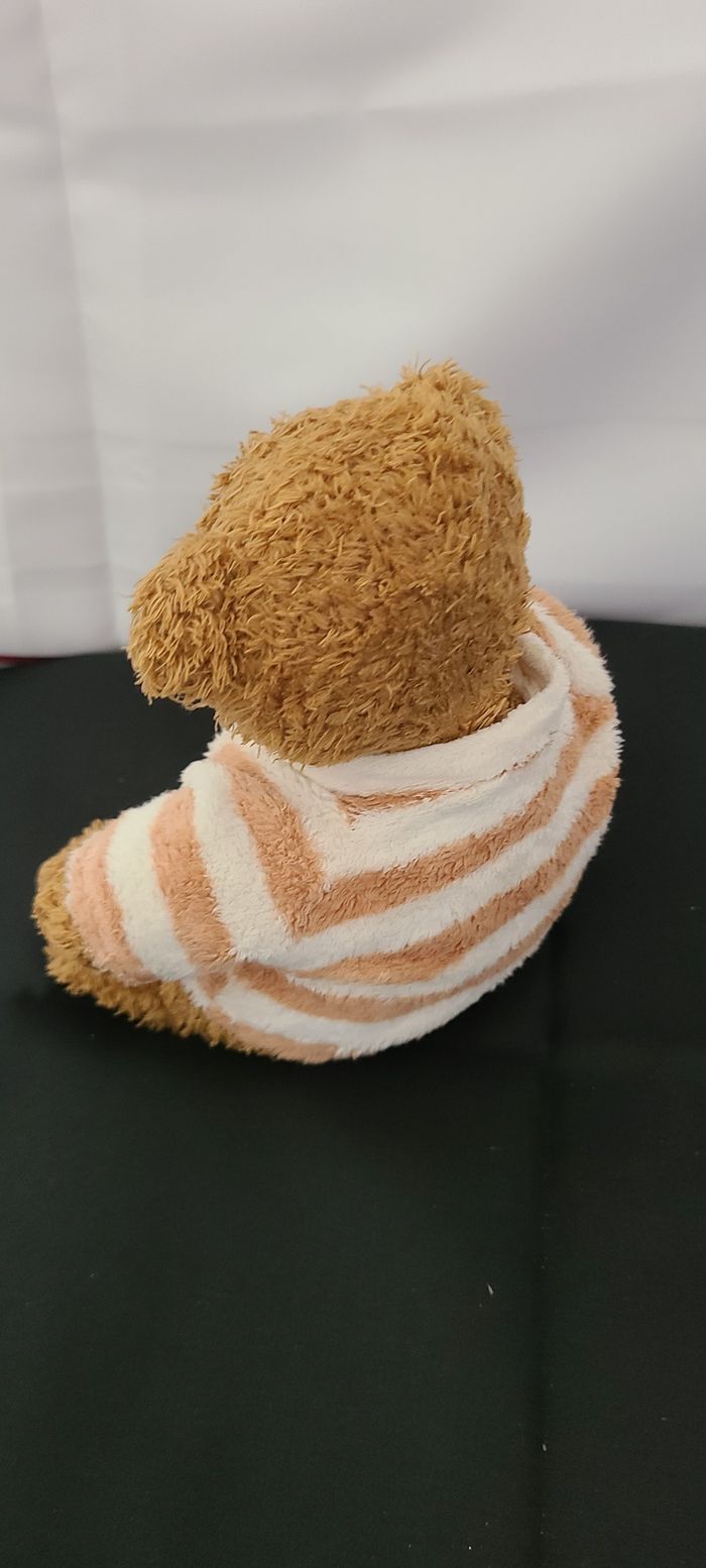DOUDOU OURS Marron T Shirt Raye 16 Cm BABY NAT - photo numéro 4