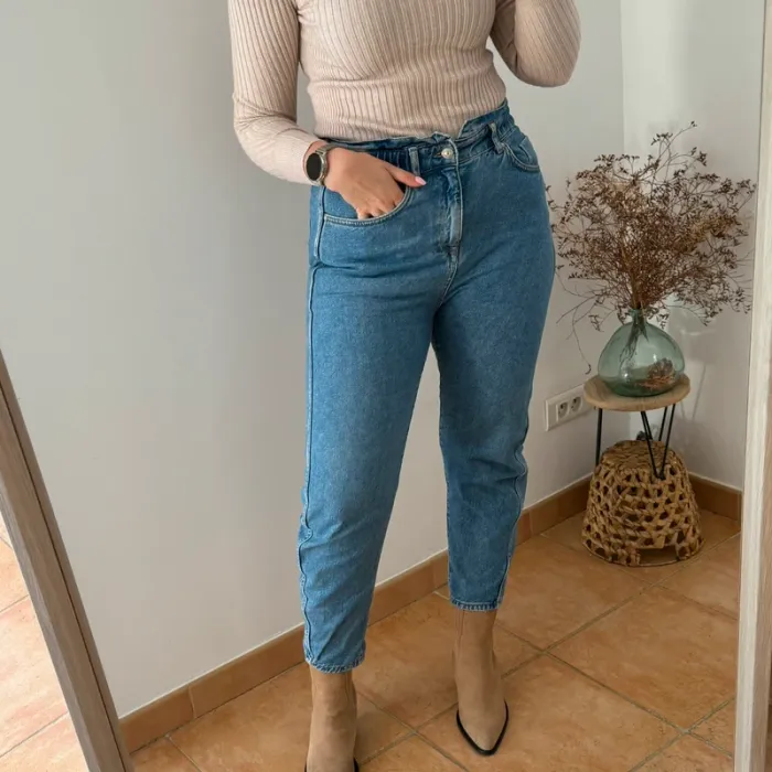 Jean MNG en denim bleu clair taille 38