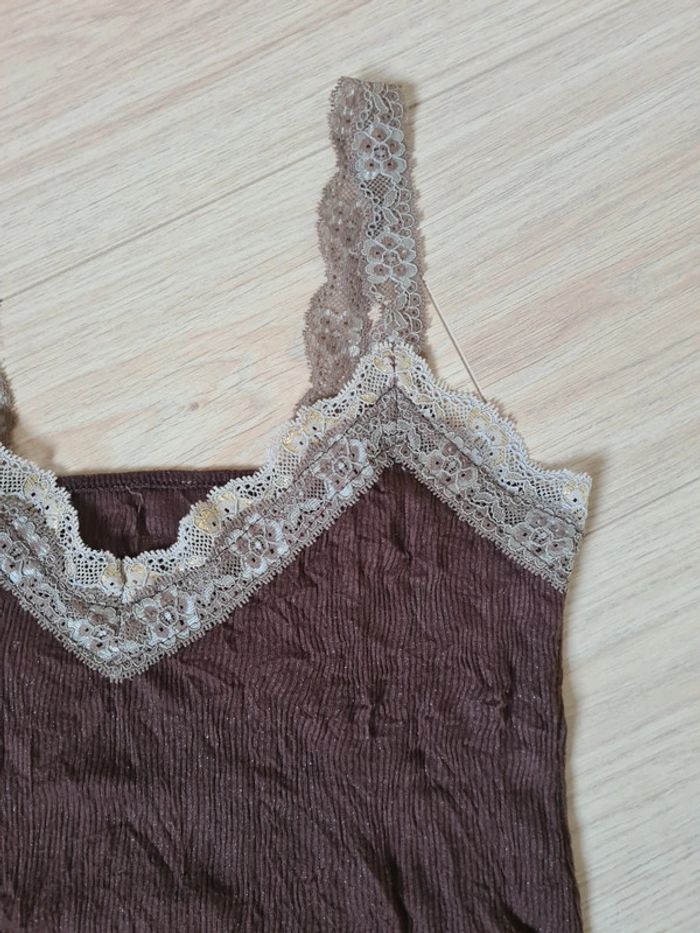 Débardeur bretelle dentelle Morgan taille S - photo numéro 3