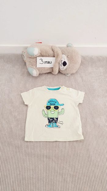 Tee shirt manches courtes cactus bébé garçon Taille 3 mois