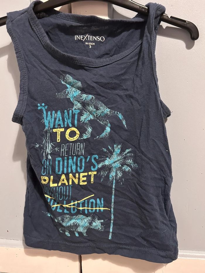Débardeur bleu in extenso, 3 ans